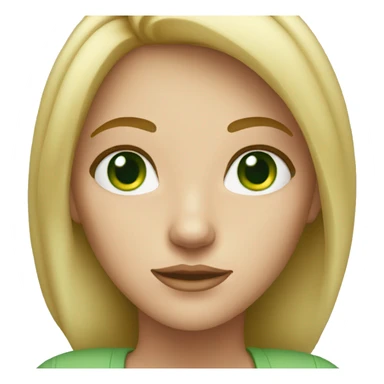 dull blonde woman with freckles and green eyes sticker