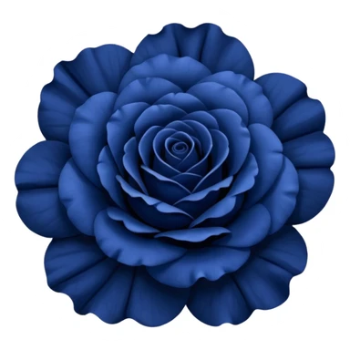 rose shape flower, no stem, now make it a dark indigo color sticker