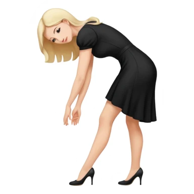  Woman necked bending over showing vagina sticker