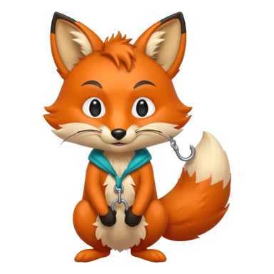 Foxy the fox with a hook sticker