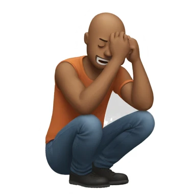 man scratching himself desperately sticker