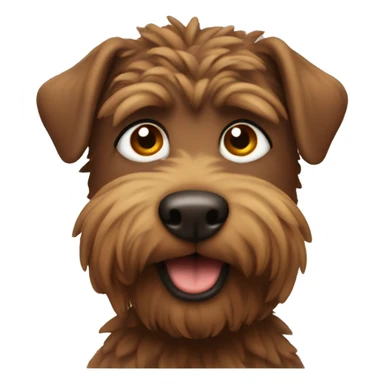 brown doodle with a short Mohawk  sticker