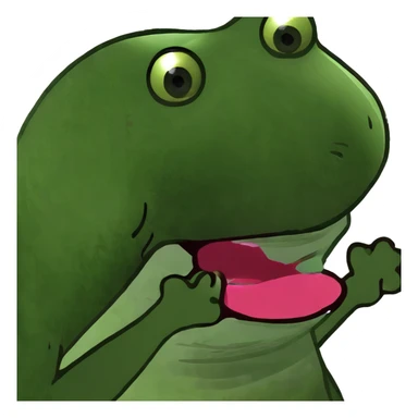 Pink lip biting sticker