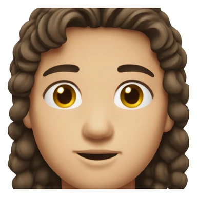 brunette boy with roman nose sticker