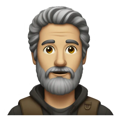 portrait of a bearded man sticker