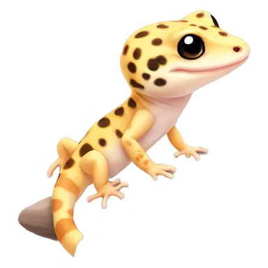 leopard gecko yellow and peach  sticker