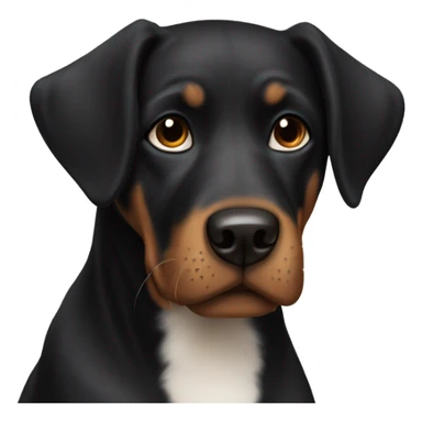 black dog tan markings sticker
