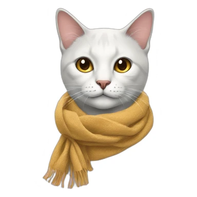 Fashion Cat in fashion scarf sticker