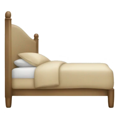 beige bed sticker