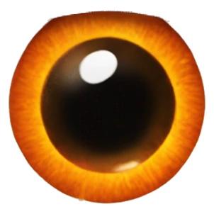 Fiery Eye of Sauron with orange iris. sticker