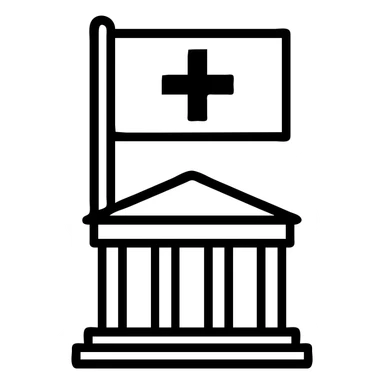 Tempelhof Flag bold outlined icon sticker