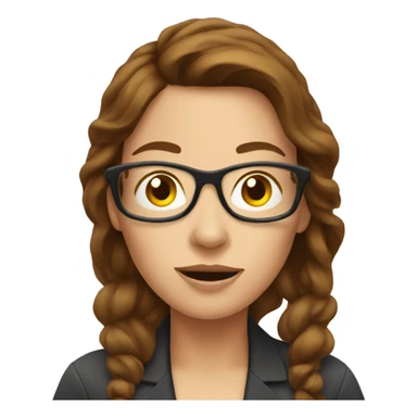 Woman with brown hair vaping  sticker