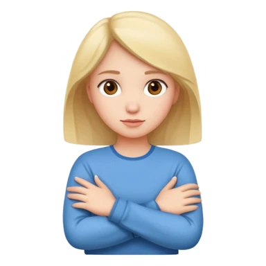 Girl folding her arms  sticker