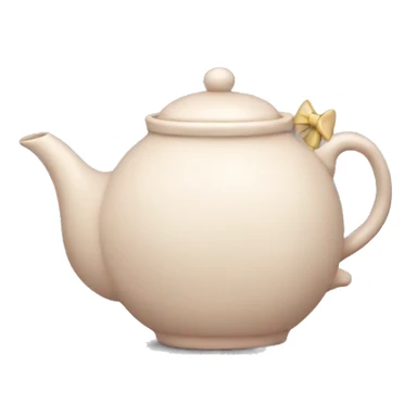 Make a teapot with a bow sticker