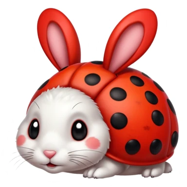 The mix of a bunny and a ladybug sticker