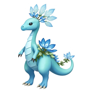 Meganium-Amaura-fakemon (full body) sticker