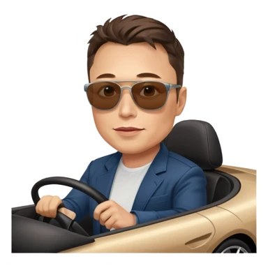 elon musk driving sticker