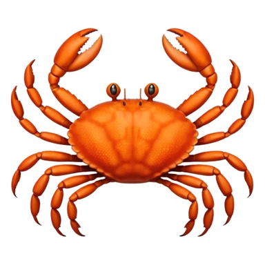 A crab with a total of eight legs sticker