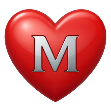 Crear a Heart with an M in the middle sticker