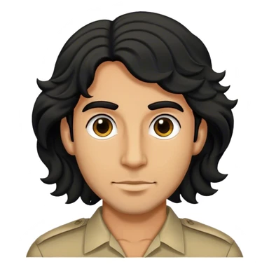 Guy with black wavy hair iraq  sticker