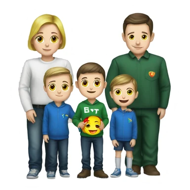 Zelensky with donetsk children sticker