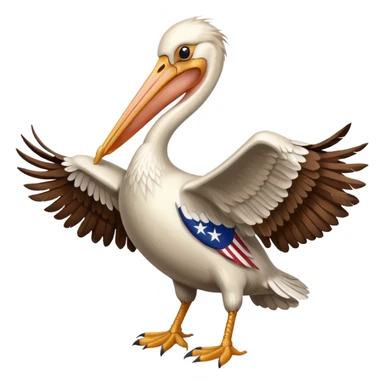 Make a pelican like the one on the Louisiana flag sticker