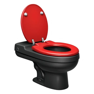 evil red toilet sticker