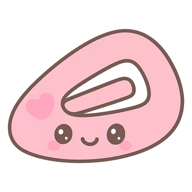 hairpin, kawaii style sticker