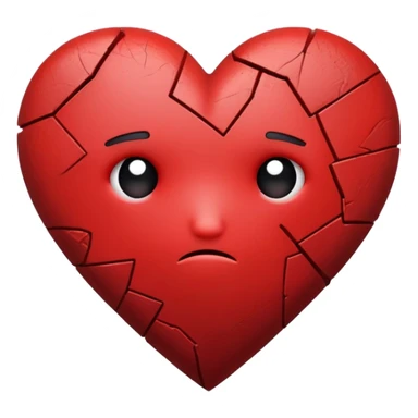 Sad heart  sticker