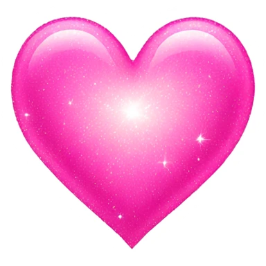 Pink sparkling heart  sticker
