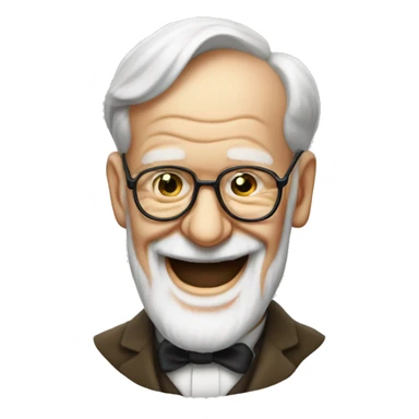Sigmund freud laughs  sticker