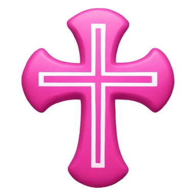 pink cross sticker