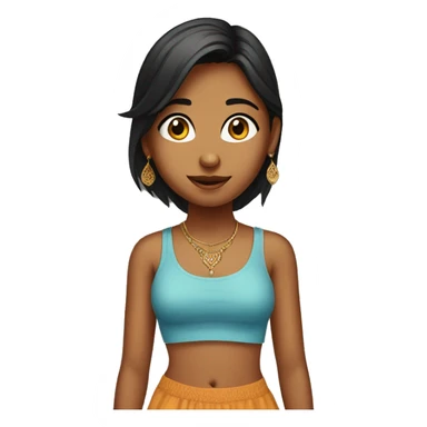  Indian teenager in crop top sticker