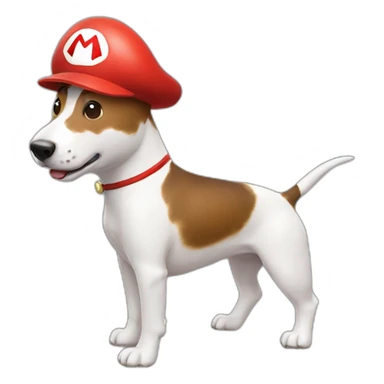 mario-riding-on-red-white-english-bull-terrier sticker