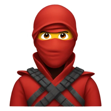 Red ninja emoji sticker