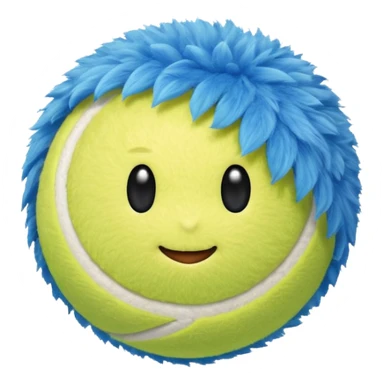 full blue tennis ball sticker