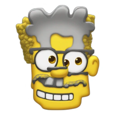 Bart simpson with snapchat style sticker