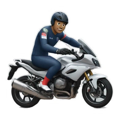 mbappé sur une moto sticker