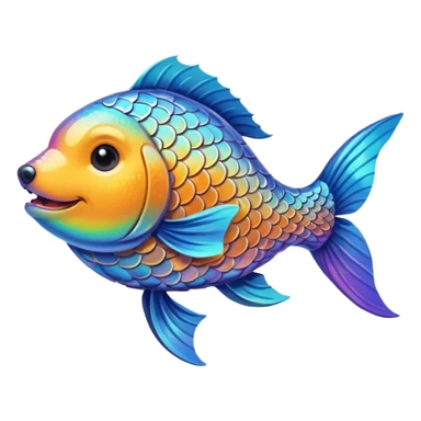 un chien poisson sticker