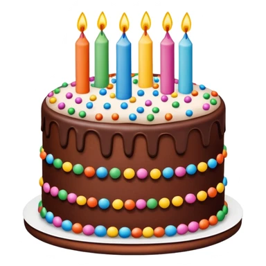 a big chocolate birthday cake sticker