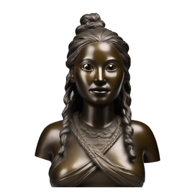 large bronze woman figure native a sticker