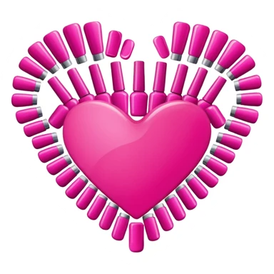 Create an icon using things you would find in a nail salon; use pink tones. sticker