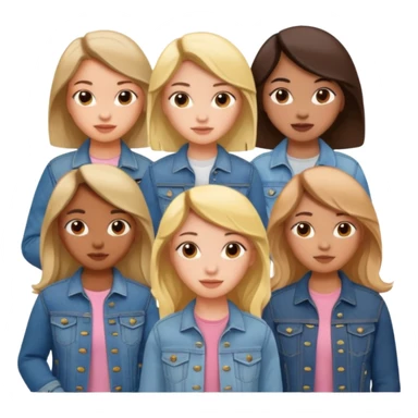 girls in jean jackets sticker