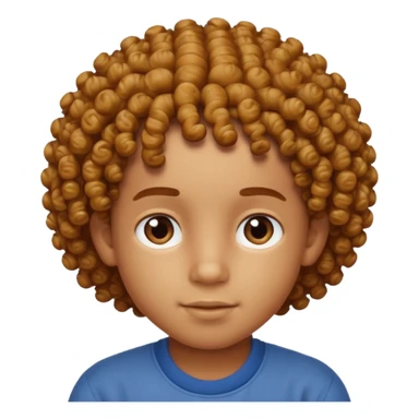 Curly, dominican boy, Phototype III sticker