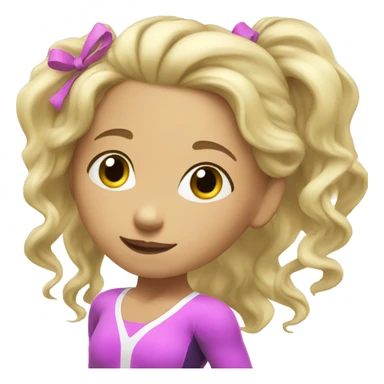 Smart gymnastics girl blonde sticker
