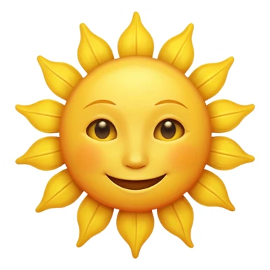 A happy sun emoji sticker