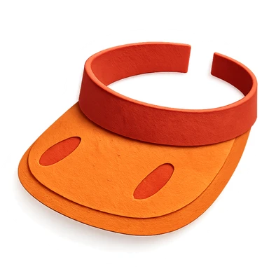 sun visor with cut-out details and layered paper effect in paper-craft style sticker