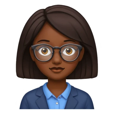 de una chica morena con lentes sticker