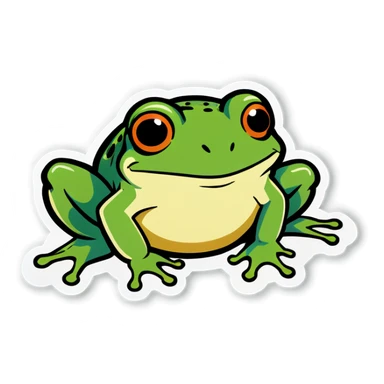 Frog funny sticker