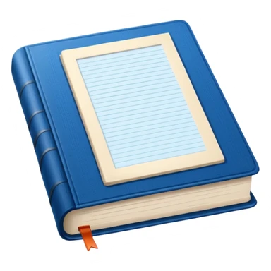 Opened blue book sticker